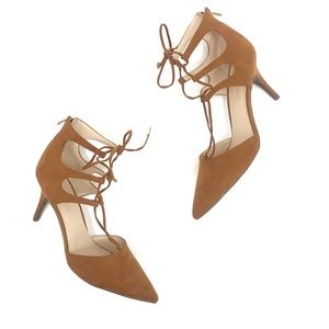 Marc Fisher Truthe Camel Lace Up Heels Size 9.5